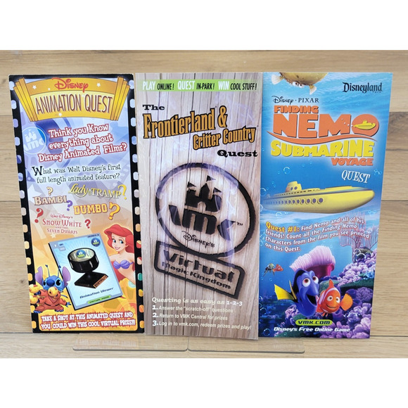 Rare VMK Virtual Magic Kingdom Promotional Material Never Used Disneyland Disney - Picture 1 of 4